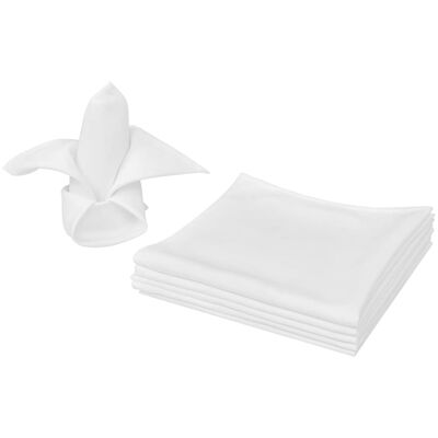 100 Dinner Napkins White 50 x 50 cm